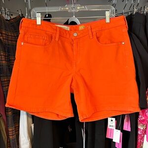 Anthropologie Vibrant Orange Shorts